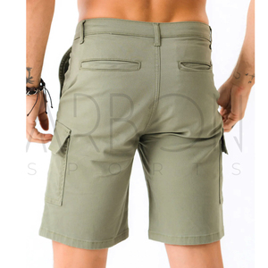 Shorts cargo en toile pour hommes, couleur vert olive, service OEM ODM, entièrement personnalisés, confortables, nouvelle arrivée, meilleur prix, streetwear - Product Image 4