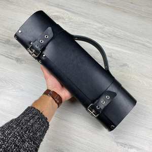 Porte-couteaux de cuisine professionnel en cuir de vache véritable avec logo personnalisé, sac en cuir pour couteau de chef LKR-0229 - Product Image 5