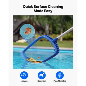 Kit di Pulizia per Piscine e Vasche Idromassaggio con 2 Testine Spazzola Staccabili da 20 Pollici / 5,5 Pollici, 2 Reti per Skimmer, 4 Pezzi per Piscine Interrate/Fuori Terra - Product Image 4
