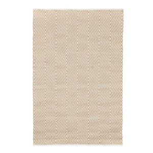 Hand Woven Cotton Area <b>Rug</b> Beige Geometric Diamond Pattern Modern <b>Boho</b> Floor Carpet Living Room Bedroom Home Decor - Product Image 3