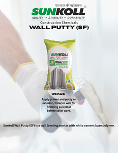 Masilla en Polvo a Base de Cemento Blanco para Paredes, Acabado Liso, Imprimación para Superficies de Hormigón Interiores y Exteriores, Cantidad Neto 1kg - Product Image 1