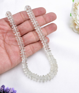 Collar de piedras preciosas de amatista verde natural facetada de 8 a 12 mm, 1 hebra para la elaboración de joyería fina. - Product Image 3