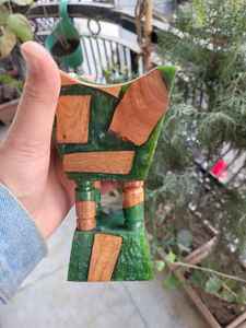 Quemador de Bakhoor de Madera y Resina Epoxi con Sándalo, Hecho en India, Aromático Árabe, Ecológico, para Uso Religioso, Especial Ramadán - Product Image 2