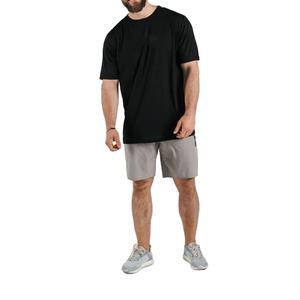 Camiseta negra de cuello redondo de alta calidad, camiseta de entrenamiento físico para gimnasio, camiseta lisa en blanco para hombre, el precio más vendido - Product Image 2