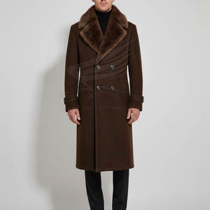 Trendy Design Men's Woolen Overcoat Casual Party Style Breathable <b>Coat</b> with Premium <b>Stitching</b> Art - Product Image 2