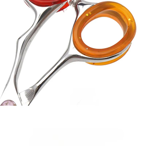 8 paires de ciseaux à anneaux pour les doigts, pour la coiffure et l'entretien des animaux, ensemble d'anneaux en silicone multicolores, prise US - Product Image 4