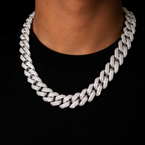 Collar de Cadena Unisex de Plata 925 con Incrustaciones de Moissanita de Corte Brillante Redondo, Estilo Hip Hop, Regalo Lujoso para una Persona Especial - Product Image 6