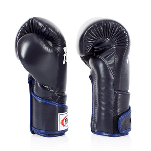 Guantes de Boxeo Fairtex de Diseño Personalizado de Alta Calidad, Nuevo Estilo con Cierre de Correa, Color Azul, Cuero Original, Guantes Profesionales de Sparring Fairtex - Product Image 4