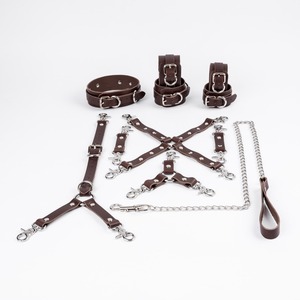 Kit de 11 Piezas de Arnés de Cuero Genuino Vintage con Logotipo Personalizado, Equipo de Bondage de Alta Resistencia, Cuero Premium de Fábrica, Venta al Por Mayor - Product Image 1