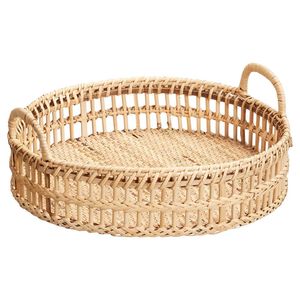 Handmade Rattan <b>Tray</b> For Kitchen Counter Organization And Elegant Dining <b>Table</b> Serving Display - Product Image 5