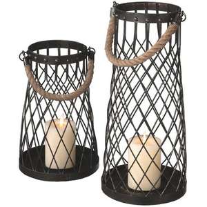 Farol Metálico para Velas, Portavelas para Mesa, Decoración de Iluminación para Interiores, Exteriores, Jardín y Suelo - Product Image 6