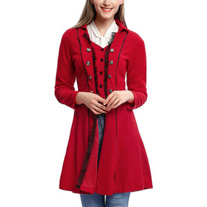 Vente en gros de costumes gothiques steampunk pour femmes, manteau de costume d'Halloween, veste de queue-de-pie victorienne, OEM ODM - Product Image 4