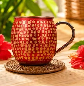 Mug en cuivre noir pour la consommation quotidienne, avec un design magnifique et une prise en main facile, à bas prix, mug en cuivre imprimé artisanal - Product Image 6