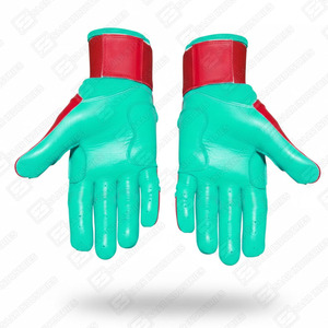 Customized Original Cowhide Cabretta Leather Professional Ambidextrous Soft Lightweight Red Mint Green Color <b>Long</b> Cuff Double - Product Image 5