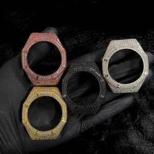 Starspire Jewels Custom Luxury Iced Bezel <b>Watch</b> <b>Case</b> 5600 Gold Plated 925 Silver Bust Square 40mm Hip Hop - Product Image 5