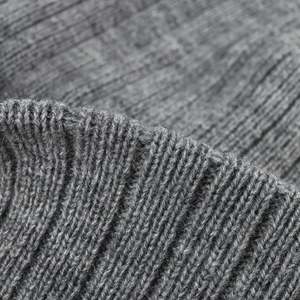 Bonnet en laine double couche épaissi à rayures audacieuses, couleur unie, bordure tricotée, style urbain simple et tendance - Product Image 2