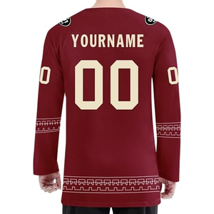 Maillot de hockey sur glace personnalisé OEM 100 % polyester imprimé par sublimation, fournisseur pakistanais, vente en gros, exportation, acheteurs américains, uniforme d'équipe, en gros - Product Image 3