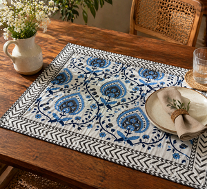 Ensemble de sets de table floraux bohèmes, sets de table en coton de haute qualité pour table à manger, chef-d'œuvre fait main, vaisselle lavable - Product Image 5