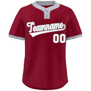 Maillots de baseball respirants grande taille, design uni et rayé, vêtements de sport avec logo personnalisé - Product Image 2