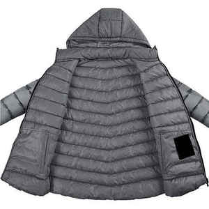 Parka d'hiver épaisse matelassée à capuche, imperméable, coupe-vent et chaude pour activités extérieures et travail dans la neige - Product Image 1