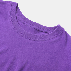 T-shirts en coton 100% pour hommes, formels, surdimensionnés, couleur unie, OEM personnalisé, de haute qualité, en tissu peigné, avec impression de logo sur le devant - Product Image 6