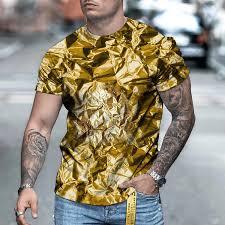 เสื้อยืดดิจิตอลพิมพ์ลายเรขาคณิตสำหรับผู้ชาย สไตล์ชายหาด ฤดูร้อน เนื้อผ้าคุณภาพพรีเมียม ร้านค้าออนไลน์ - Product Image 2