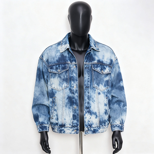 Wholesale Clothing Manufacturer Men's Autumn Plaid Eco-Friendly Denim Jackets Custom Basic Solid Color High Quality Casual Blank - Product Image 4