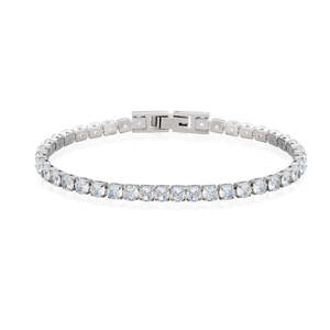 Bracelet tennis délicat en moissanite, chaîne scintillante en acier inoxydable, bijoux fins minimalistes pour femmes et jeunes filles, cadeau, vente en gros - Product Image 4