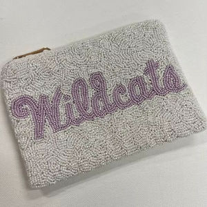 Monedero con bordado de cuentas, hermoso diseño con cuentas de colores y lentejuelas azules, para usar como monedero, de la India. - Product Image 1