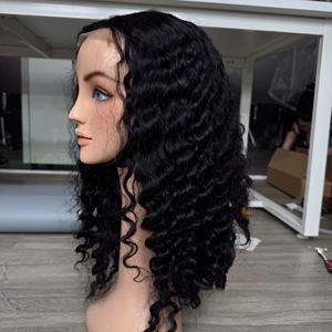 Peluca barata 100% cabello humano vietnamita Color Natural onda profunda peluca asequible 180% densidad transparente frente de encaje puede personalizar - Product Image 3