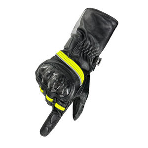 ถุงมือหนังสำหรับขี่รถแบบเต็มนิ้ว สายรัดข้อมือปรับได้ สำหรับขี่กลางแจ้ง ใช้ได้ทั้งชายและหญิง กันน้ำ กันลื่น ถุงมือมอเตอร์ไซค์ - Product Image 4