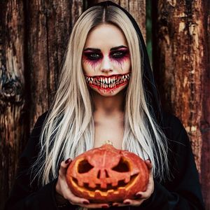 18 pezzi di Halloween Clown Horror temporaneo tatuaggi realistici di Halloween Cosplay festa decorazioni per il viso decalcomanie oggetti di scena - Product Image 2