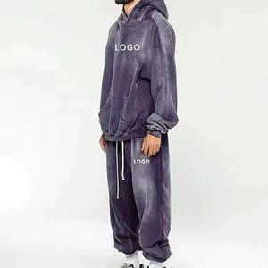 Survêtements pour hommes personnalisés, écologiques, effet délavé à l'acide, coupe ample, 100% coton, légers, prix de gros - Product Image 5