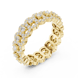 Flashdazz Jewels 10K แหวนทองคำแท้พร้อมเครื่องประดับตรงกลางรูปวงรี - Product Image 3