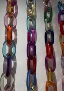 Matte & Polish Colorful <b>Large</b> Transparent Eco-Friendly Resin Handmade Chain Links <b>Wall</b> Hanging <b>Decor</b> DIY Projects - Product Image 6