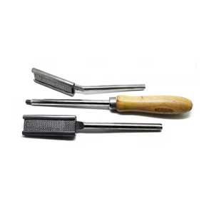 Râpes dentaires de cheval à manche en bois en acier inoxydable de qualité supérieure flotteurs droits et incurvés pour instruments de classement des dents équines - Product Image 6