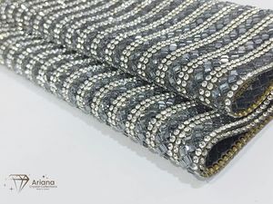 Tela de Malla de Cristal Negro con Diamantes de Imitación Premium para Vestidos de Novia, Prendas, Manualidades, Bolsos y Accesorios de Moda - Product Image 1