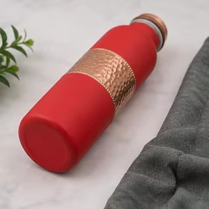 Bohemian Pattern <b>Metal</b> Water Bottle With Lid Portable Drinkware for Travel - Product Image 3