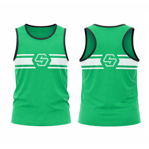 Custom Logo <b>Singlet</b> Athletics Vests Print <b>Running</b> Training Tank Top for Men 100%Polyester Sublimation Men's Mesh Tank Top - Product Image 6