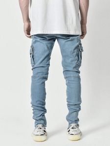 GENERSA SPORTS Jeans Rectos para Hombre de Alta Calidad, Ligeros y Transpirables, Estilo Hip Hop Otoñal, Lavado Enzimático, Corduroy Elástico - Product Image 2