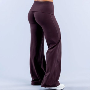 New Ladies <b>Gym</b> Clothes Arrival Mid Stretchable <b>Flare</b> Plus Size <b>Leggings</b> Custom Logo Yoga Hip Lifting Seamless Breathable - Product Image 2