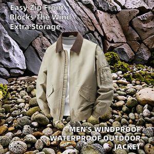 Unisex Casual Blouson Windproof Outdoor Jacket Winter Season <b>Covered</b> <b>Button</b> Closure Stand Front Logo Letter Pattern Woolen - Product Image 4