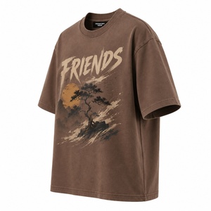 T-shirts décontractés confortables pour hommes, personnalisables avec logo, respirants, écologiques, légers, 300 grammes, 100 % coton tissé, design uni vierge - Product Image 2