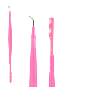 Brosse séparatrice de cils professionnelle, durable, végane, avec manche ergonomique en acier inoxydable, longue durée, pour un rehaussement rapide - Product Image 5