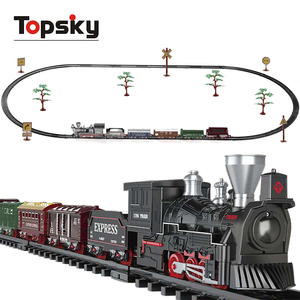 2025 New Plastic DIY Electric Railway Zug spielzeug Klassische batterie betriebene Steckplatz spielzeuge für Kinder mit Montages imulations spielen
