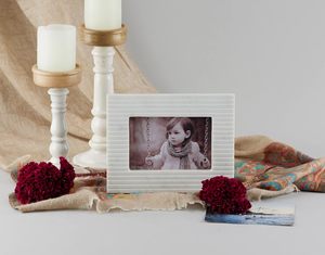 Cadre photo en marbre fait main de qualité supérieure 6x4 pouces pour montage mural, décoratif pour chambre à coucher, salon, cadeau - Product Image 3