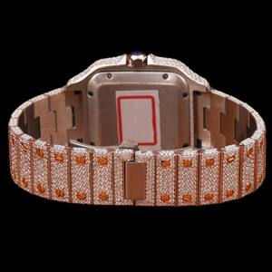 Customized Square Case Roman Numerals Dial Quartz Movement <b>Arabic</b> Numerals Antique Man's Wear Collection Hip Hop <b>Watch</b> - Product Image 3