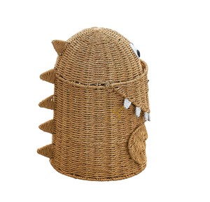 Wholesale Dinosaur Seagrass <b>Storage</b> <b>Basket</b> Open Mouth <b>Wicker</b> Kids Toy Organizer Bin Nursery Clothes <b>Storage</b> Hamper - Product Image 2