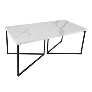 Premium Gold Metal Coffee <b>Table</b> with <b>White</b> Marble Top Contemporary Handmade Furniture for Home and Hotel - Product Image 4