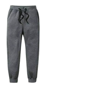 Men's Gray Sweatpants <b>Elastic</b> <b>Waist</b> Drawstring Casual Joggers Side Pockets Midweight Knitted Cotton Autumn Wear - Product Image 5